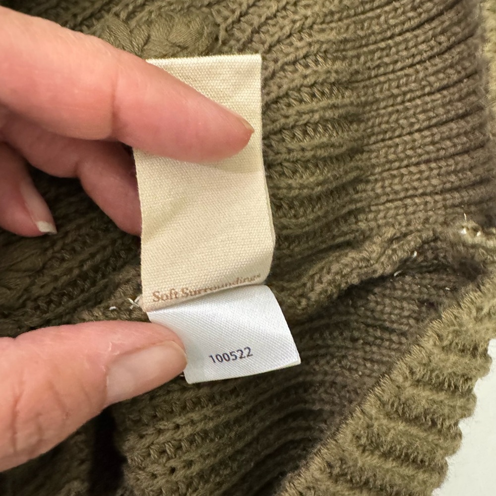 Soft Surroundings Enchanted Forest Cardigan
Cable Knit Sweater Embroidered Bead - Picture 7 of 9